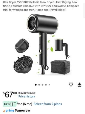 Brand New Ionic blow Hair Dryer with Diffuser